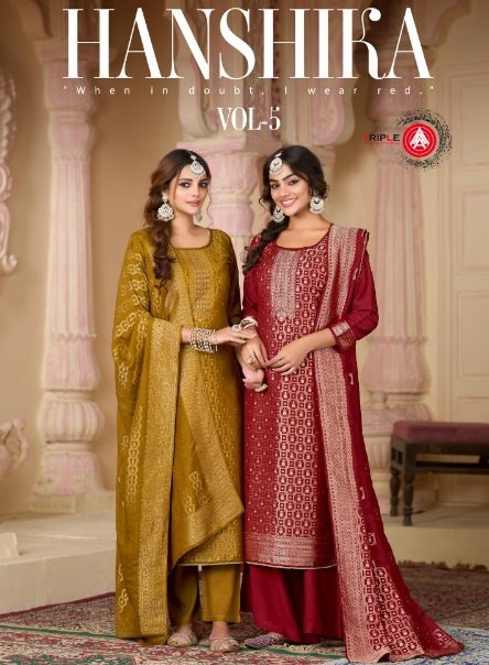 Hanshika Vol 5 By Triple Aaa Musleen Wedding Salwar Suits Suppliers In India